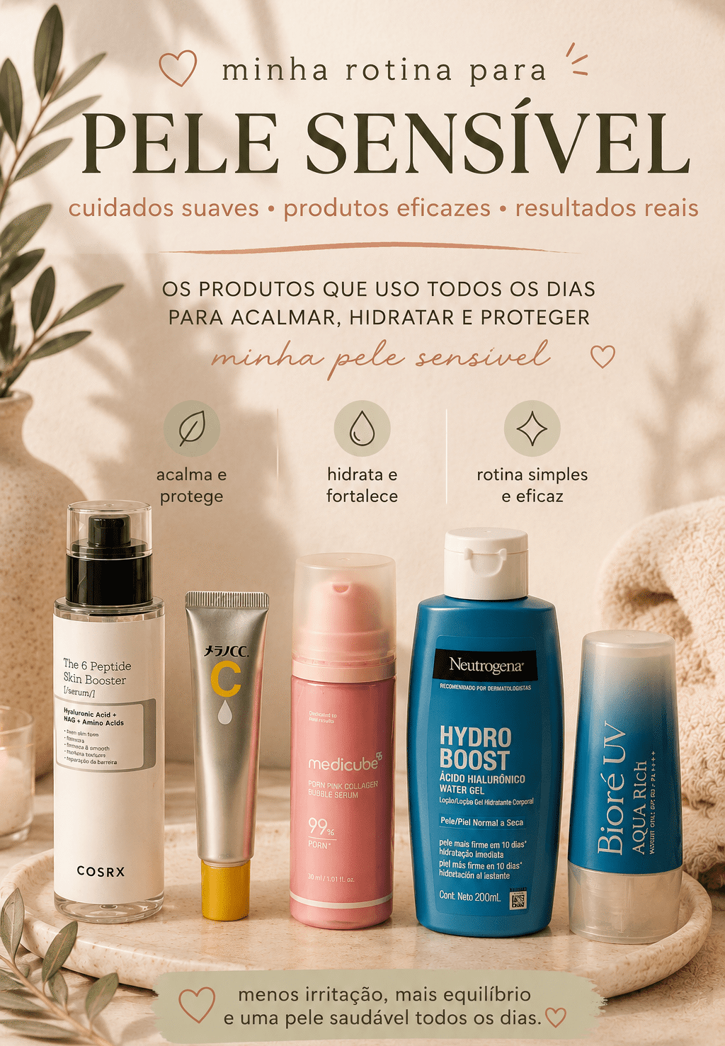 skincare para pele sensível