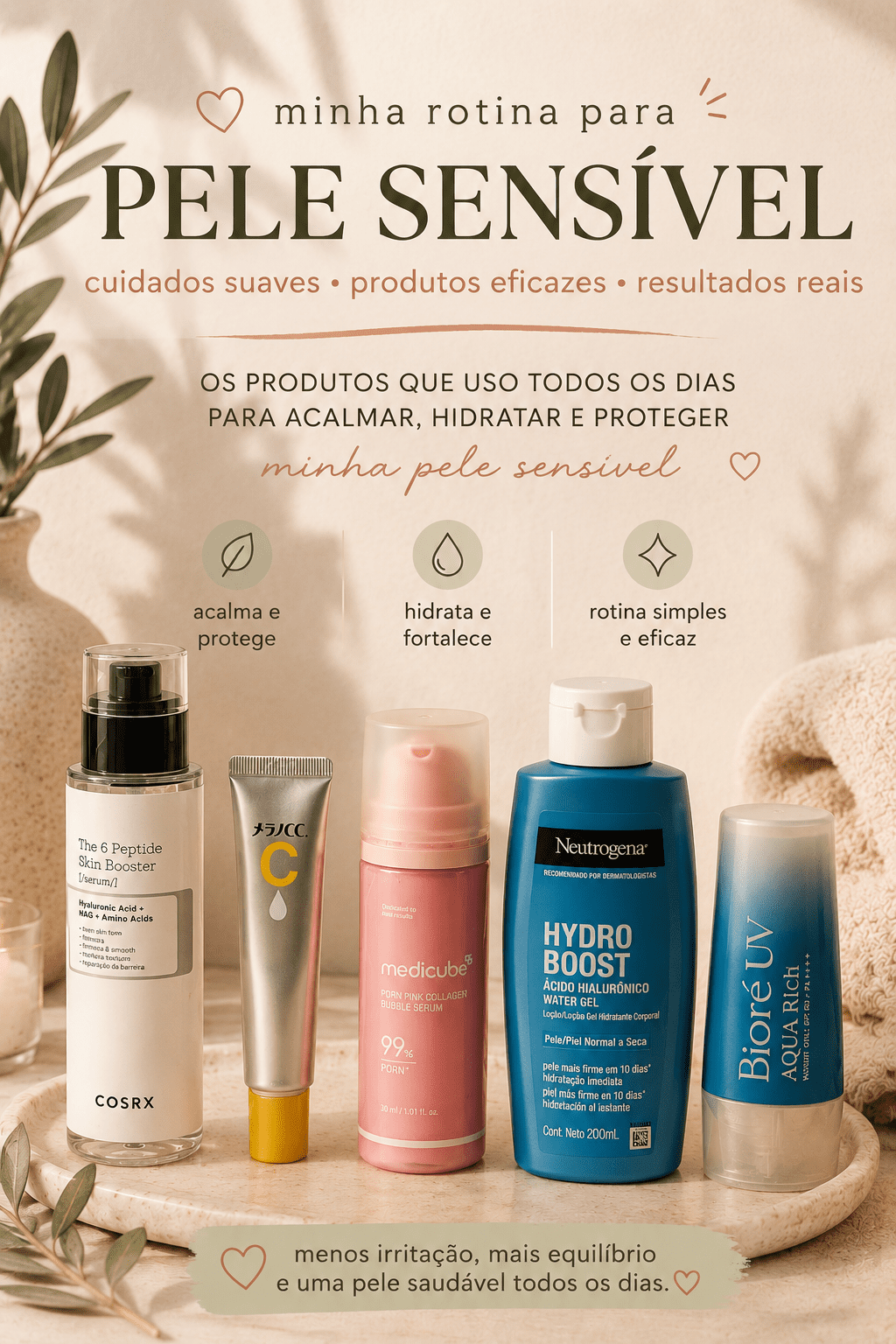 skincare para pele sensível